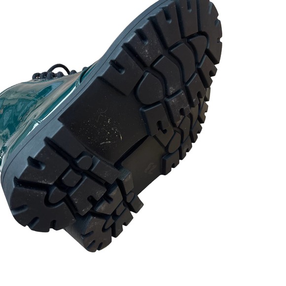 Soda FIRM - Lug Sole Combat Ankle Bootie Lace up w/Side Zipper Dark green - Picture 5 of 6